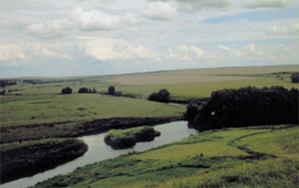 The junction of the Don and Nepryadva rivers. The place of the river crossing of the Russian Army